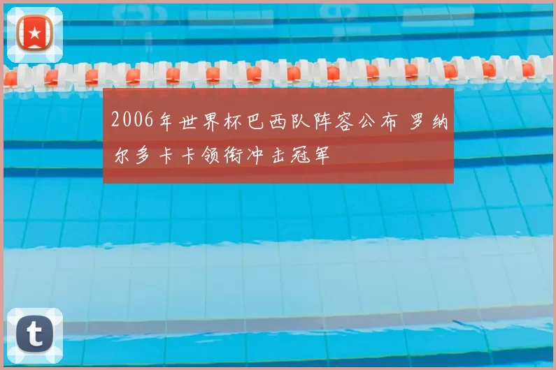 2006年世界杯巴西队阵容公布 罗纳尔多卡卡领衔冲击冠军